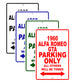 1960 Alfa Romeo GTA Parking Only All Others Will Be Towed Sea Ocean Beach Lake Boat Aluminum Metal Sign Plate