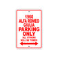1960 Alfa Romeo Giulia Parking Only All Others Will Be Towed Sea Ocean Beach Lake Boat Aluminum Metal Sign Plate