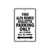 1960 Alfa Romeo Giulietta Parking Only All Others Will Be Towed Sea Ocean Beach Lake Boat Aluminum Metal Sign Plate