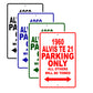 1960 Alvis TE 21 Parking Only All Others Will Be Towed Sea Ocean Beach Lake Boat Aluminum Metal Sign Plate