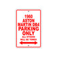 1960 Aston Martin DB4 Parking Only All Others Will Be Towed Sea Ocean Beach Lake Boat Aluminum Metal Sign Plate