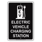 Electric Vehicle Charging Station Reserved Spot With Graphic Alert Caution Warning Aluminum