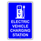 Electric Vehicle Charging Station Reserved Spot With Graphic Alert Caution Warning Aluminum