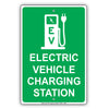 Electric Vehicle Charging Station Reserved Spot With Graphic Alert Caution Warning Aluminum