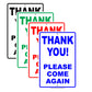 Thank You! Please Come Again Courtesy Appreciation Caution Alert Notice Aluminum