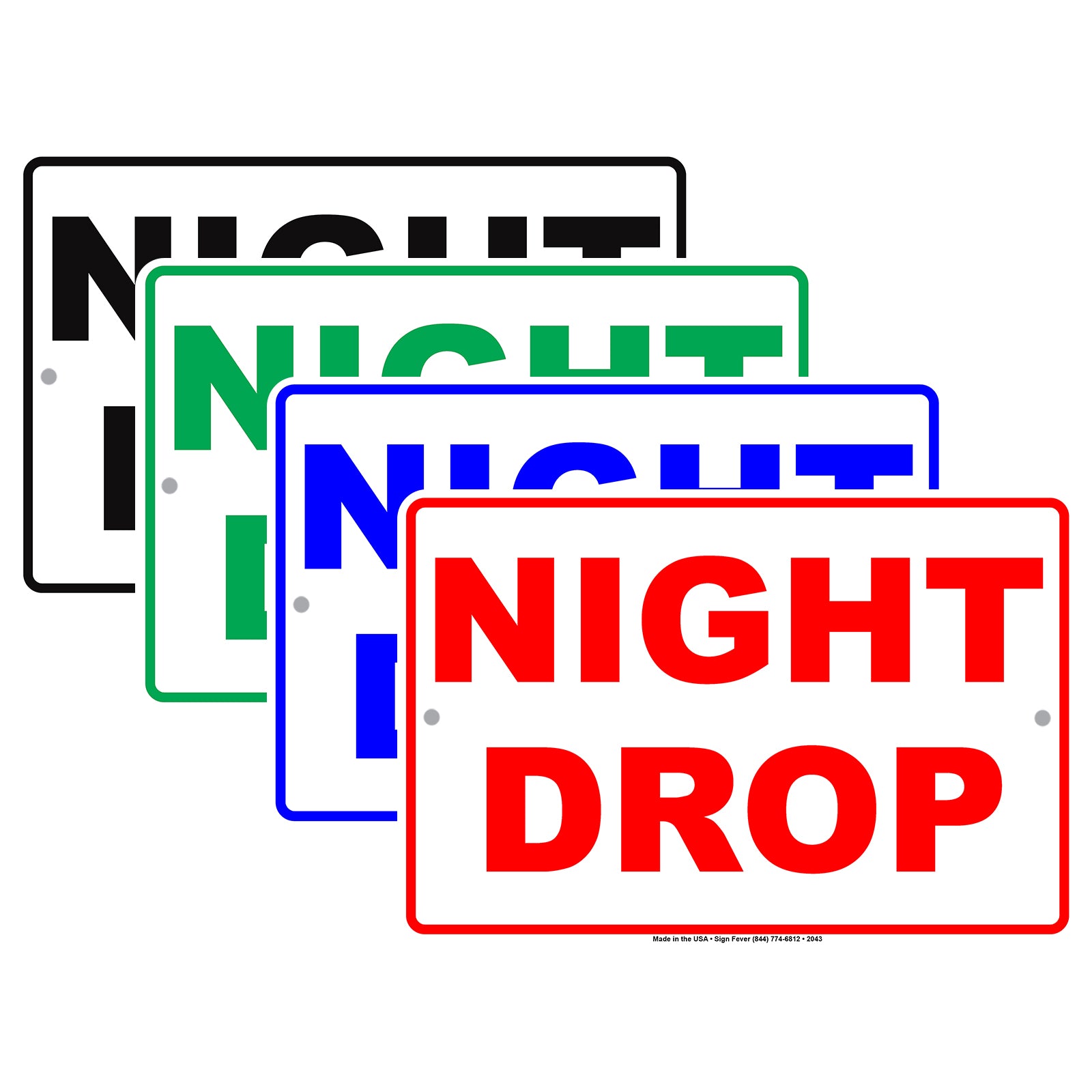 Night Drop Commercial Car Dealership Key Drop Boxes Alert Notice Aluminum