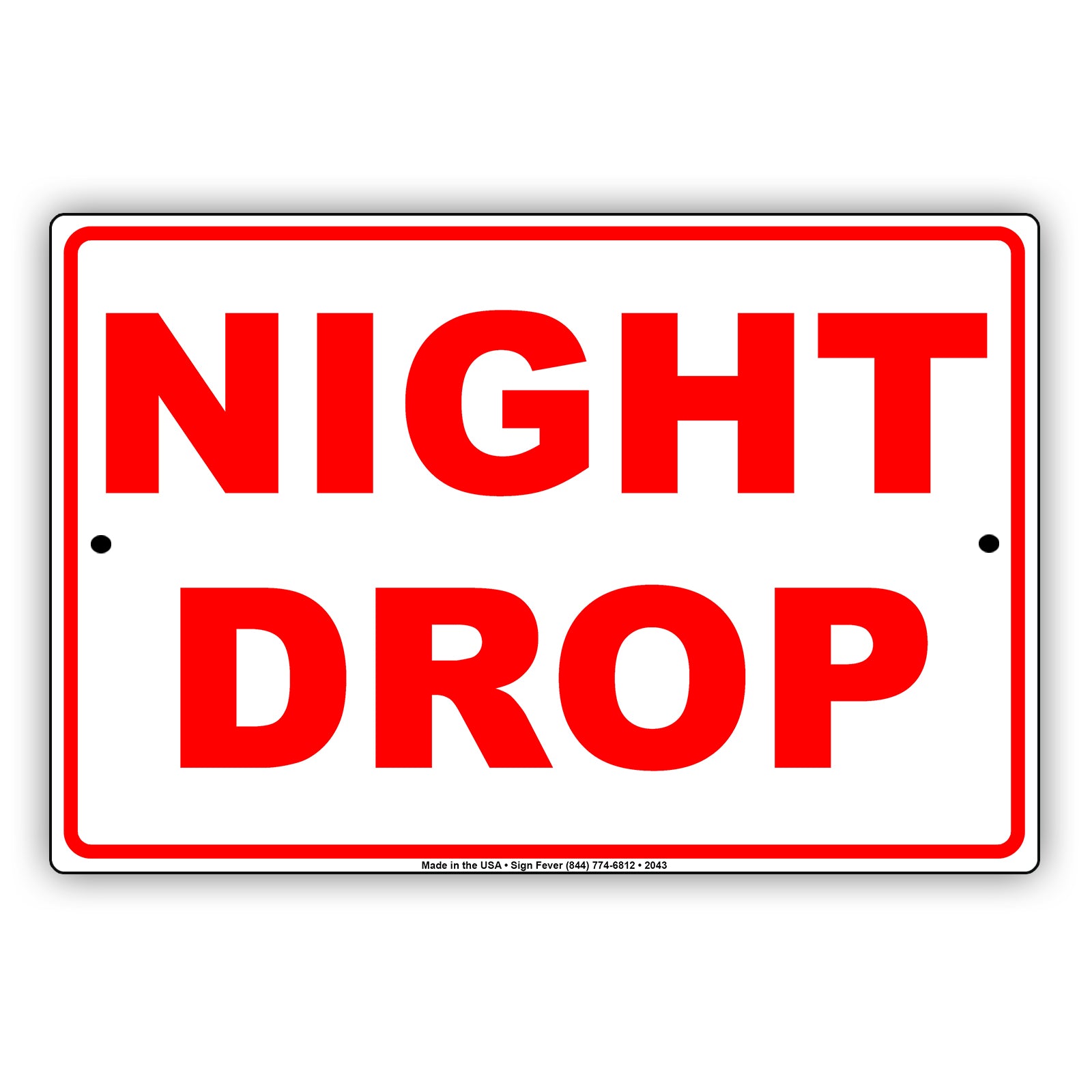 Night Drop Commercial Car Dealership Key Drop Boxes Alert Notice Aluminum