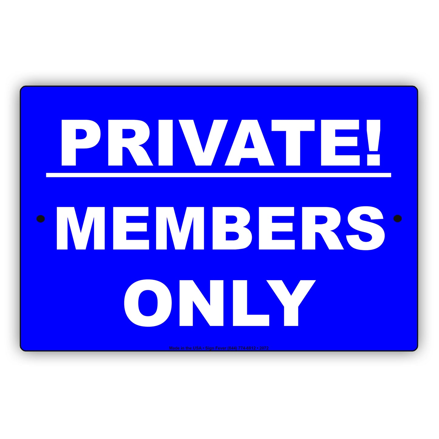 Members Only Private Property Keep Out Caution Alert Warning Notice Aluminum