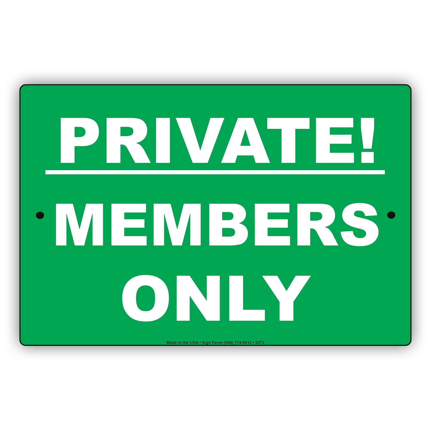 Members Only Private Property Keep Out Caution Alert Warning Notice Aluminum