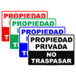 Propieded Privada No Traspasar Spanish Property Restriction Caution Alert Warning Notice Aluminum