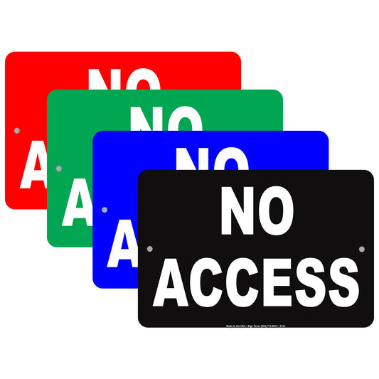 No Access Entry Admission Private Property Restriction Caution Warning Notice Aluminum
