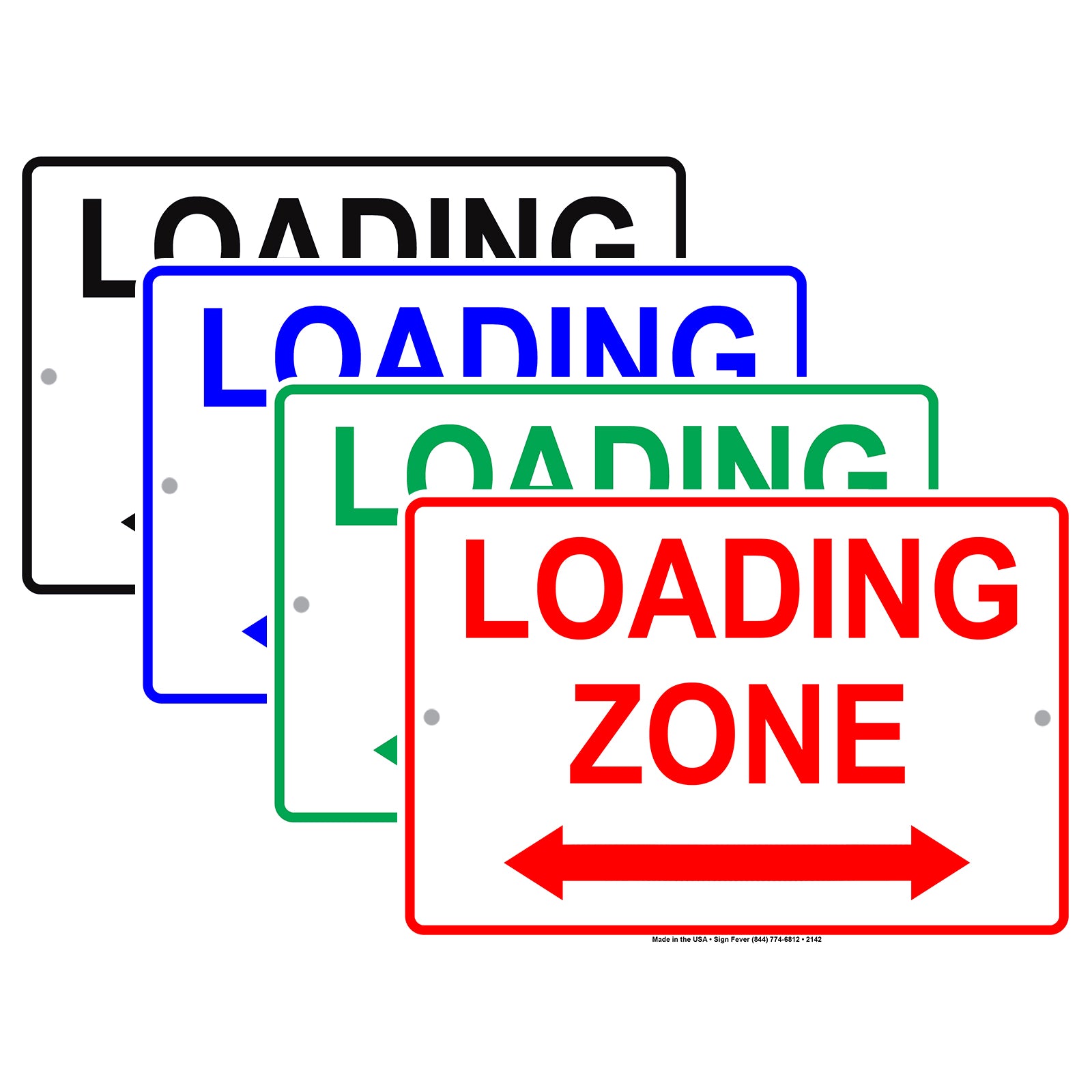 Loading Zone Here Do Not Block Restriction Alert Caution Warning Notice Aluminum
