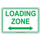 Loading Zone Here Do Not Block Restriction Alert Caution Warning Notice Aluminum