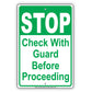 Stop Check With Guard Before Proceeding Sign