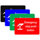 Emergency Stop Push Button With Graphic Safety Alert Caution Warning Notice Aluminum