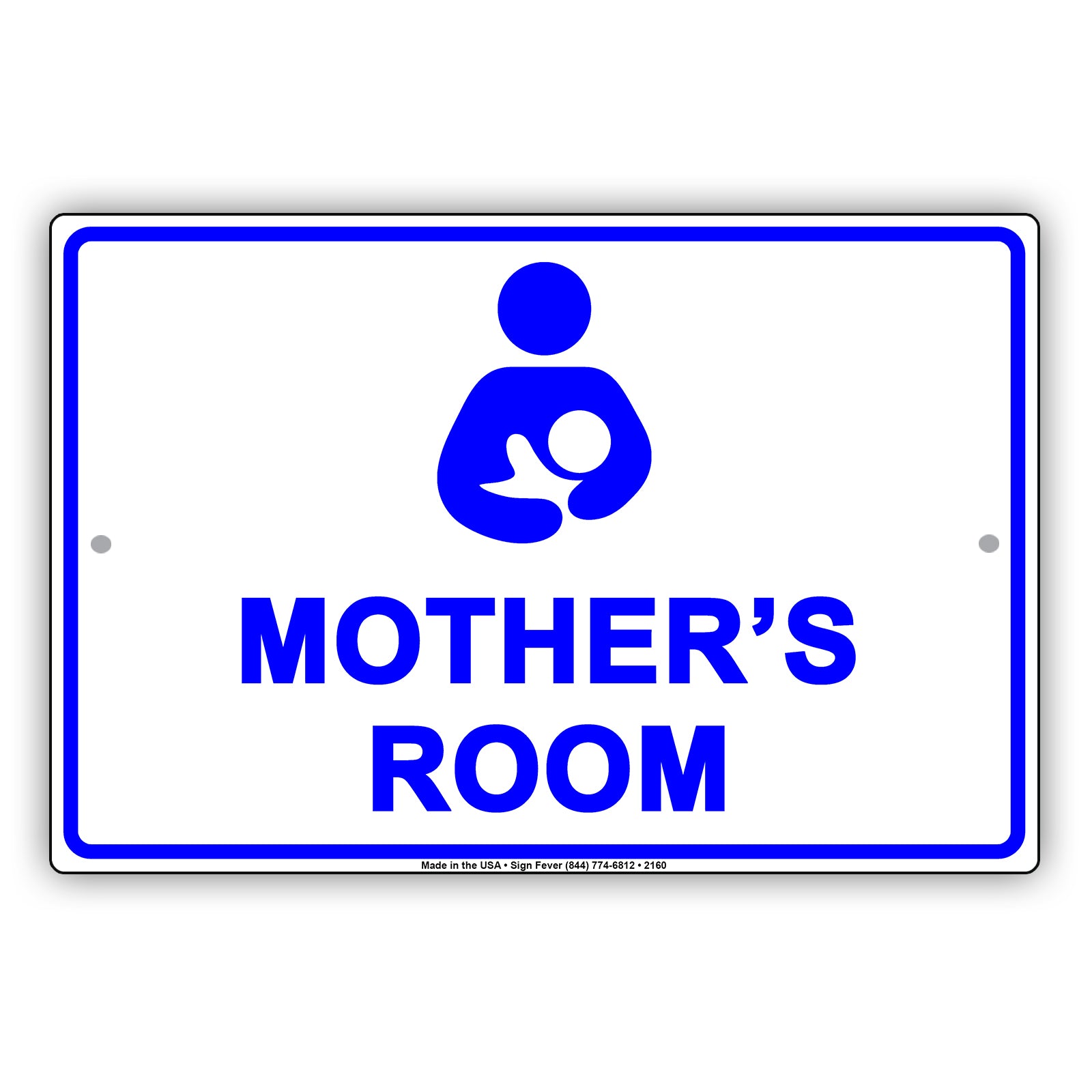 Mother's Room With Graphic Breastfeeding Alert Caution Warning Notice Aluminum
