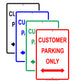 Customer Parking Only Reserved Alert Caution Warning Notice Aluminum