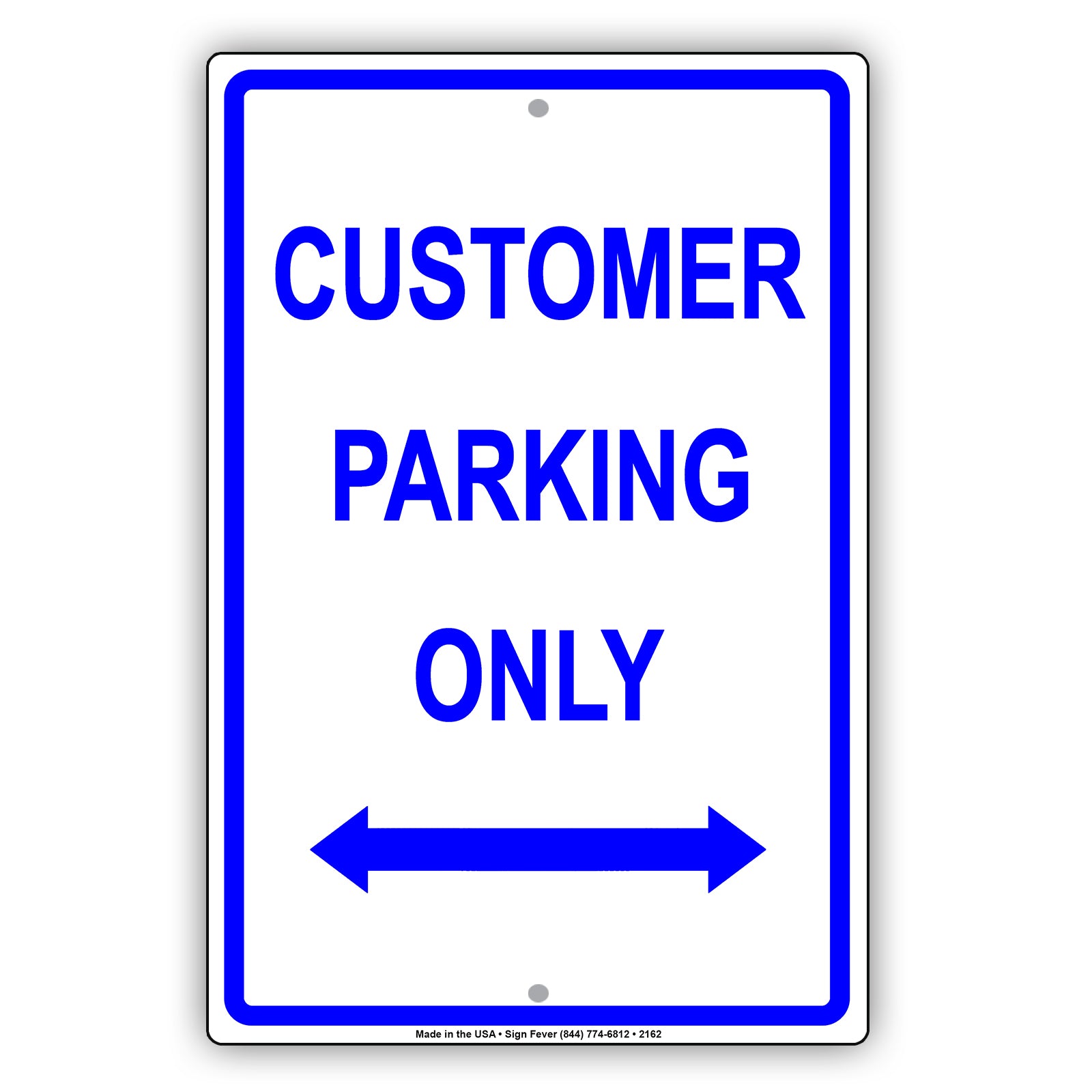 Customer Parking Only Reserved Alert Caution Warning Notice Aluminum