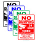 No Dumping 24 Hour Surveillance Violators Will Be Prosecuted Sign