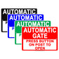 Automatic Gate Press Button On Post To Open Informational Alert Caution Warning Notice Aluminum