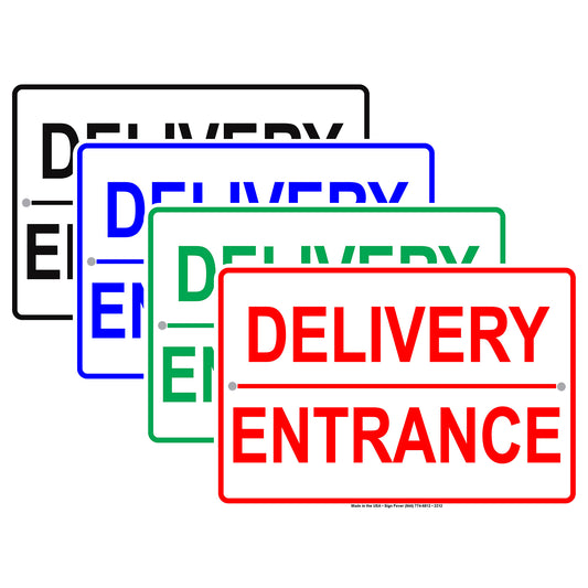 Delivery Entrance Shipping And Receiving Loading Zone Alert Caution Warning Notice Aluminum