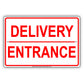 Delivery Entrance Shipping And Receiving Loading Zone Alert Caution Warning Notice Aluminum