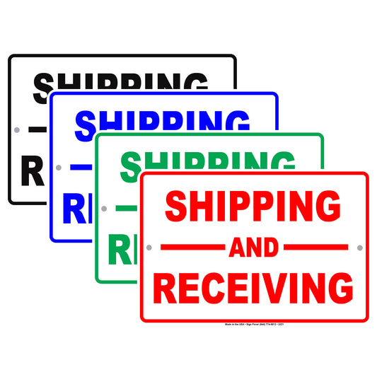 Shipping And Receiving Mail Drop Off Pick Up Dedicated Area Alert Caution Warning Notice Aluminum