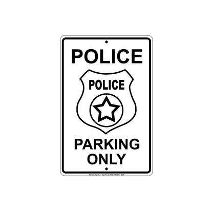 Police Parking Only With Graphic