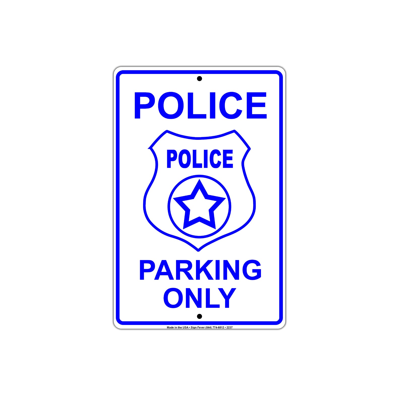 Police Parking Only With Graphic