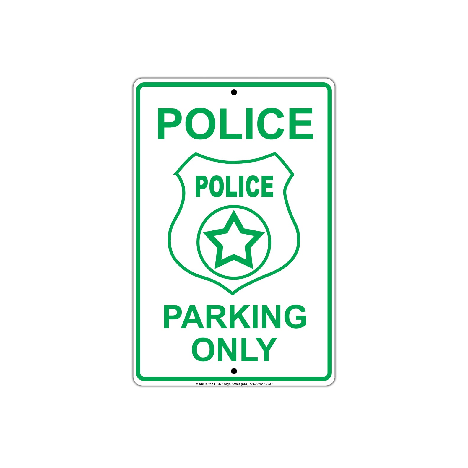 Police Parking Only With Graphic
