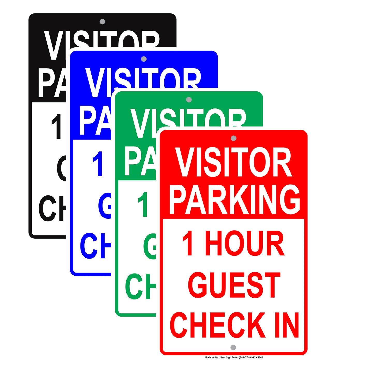 Visitor Parking Time Limit Guest Check In Sign
