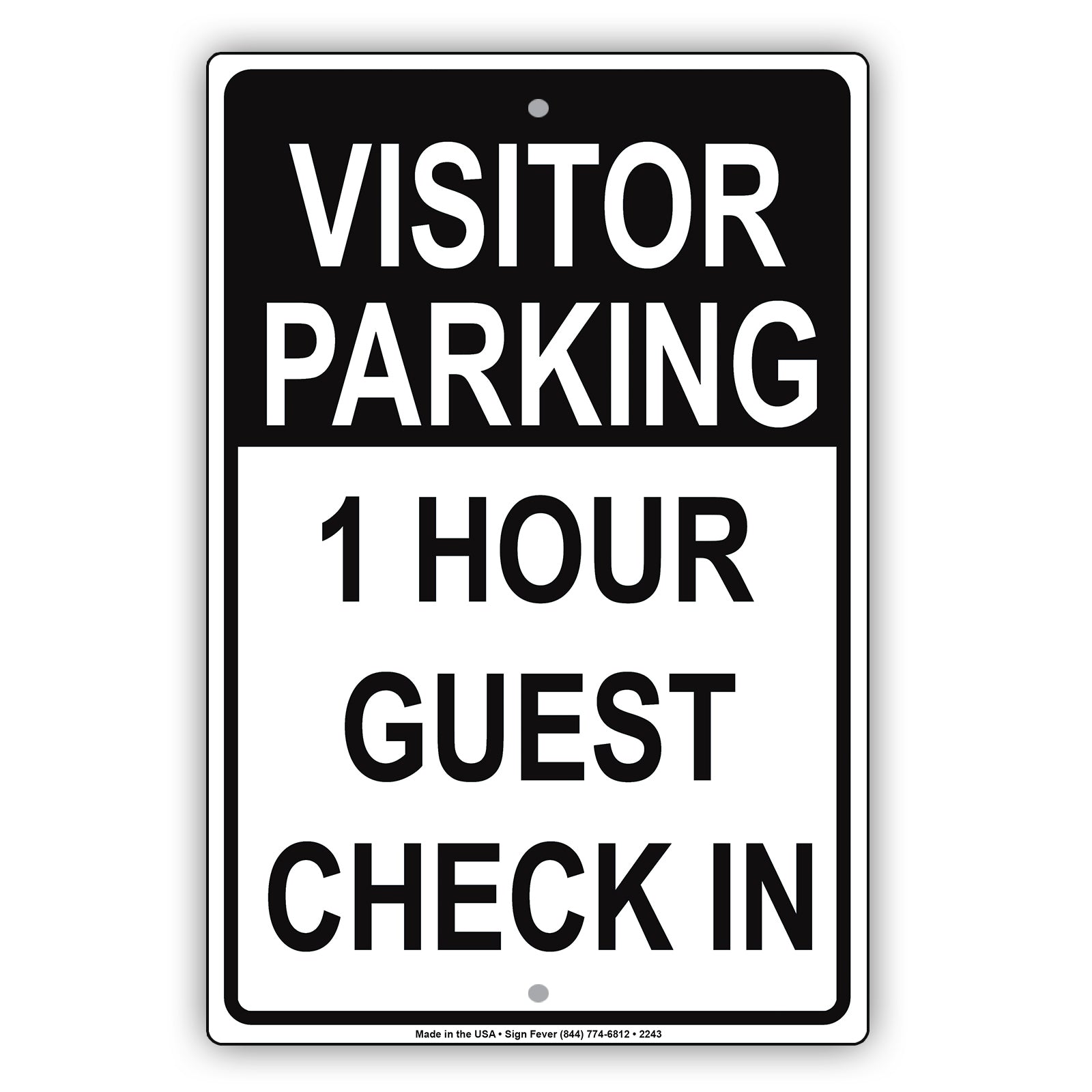 Visitor Parking Time Limit Guest Check In Sign