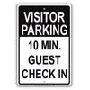 Visitor Parking Time Limit Guest Check In Sign