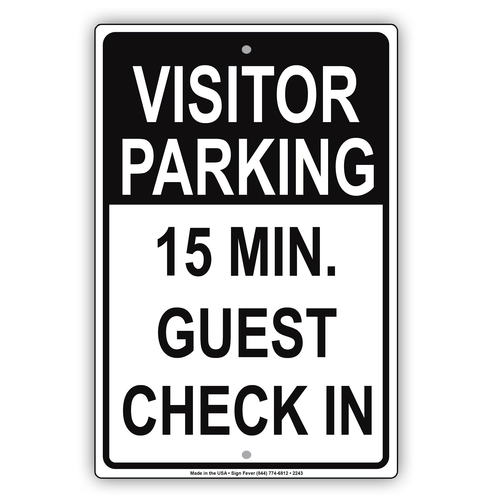 Visitor Parking Time Limit Guest Check In Sign