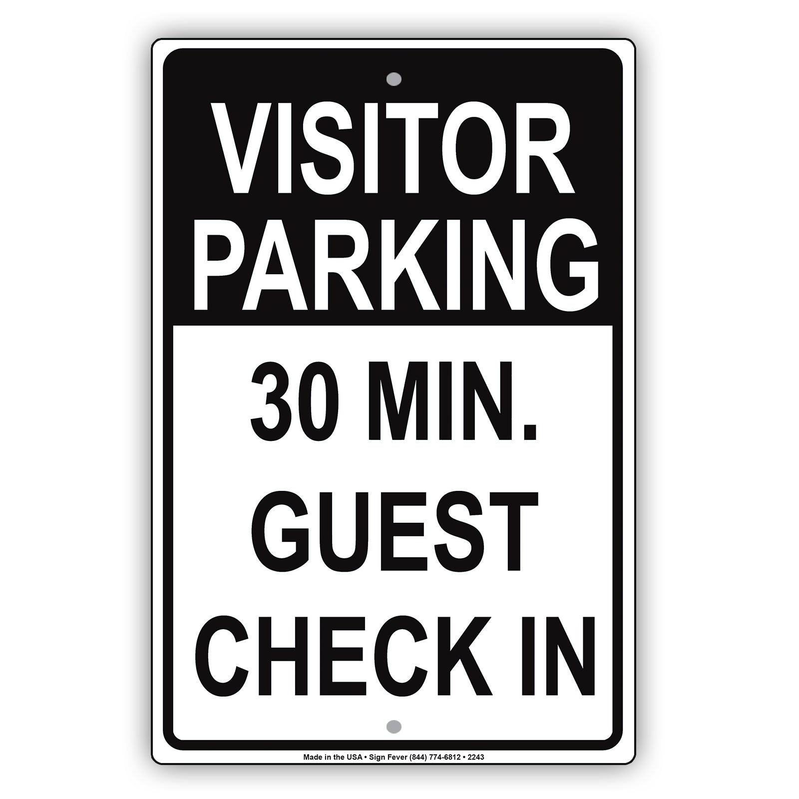 Visitor Parking Time Limit Guest Check In Sign