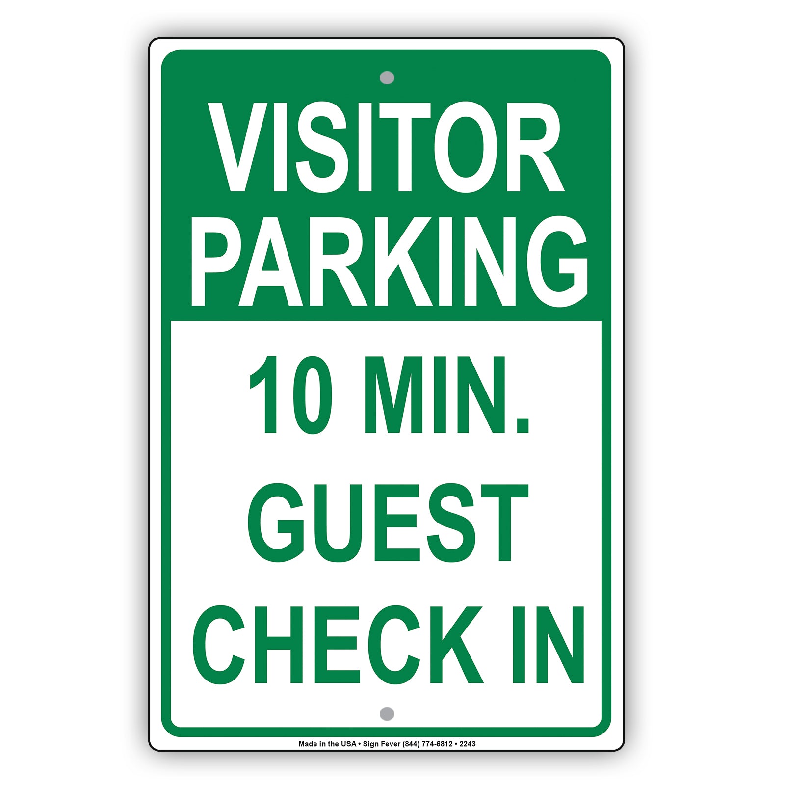 Visitor Parking Time Limit Guest Check In Sign