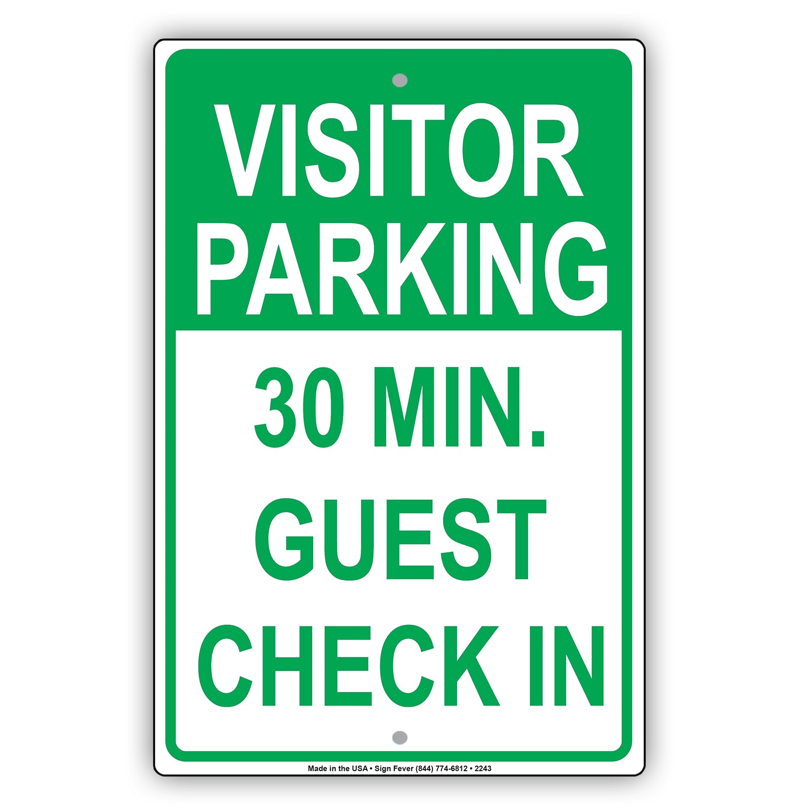 Visitor Parking Time Limit Guest Check In Sign