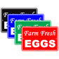Farm Fresh Eggs Farmhouse Barnyard Organic Dairy Alert Caution Warning Notice Aluminum