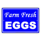 Farm Fresh Eggs Farmhouse Barnyard Organic Dairy Alert Caution Warning Notice Aluminum