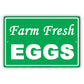 Farm Fresh Eggs Farmhouse Barnyard Organic Dairy Alert Caution Warning Notice Aluminum