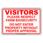 Visitors Please Respect Farm Biosecurity Please Do Not Enter Without Proper Approval Aluminum