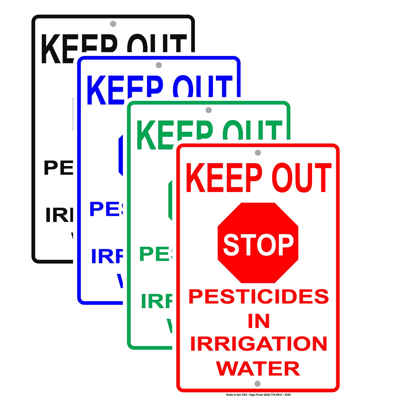 Keep Out Stop Pesticides In Irrigation Water Epa Safety Alert Caution Warning Notice Aluminum