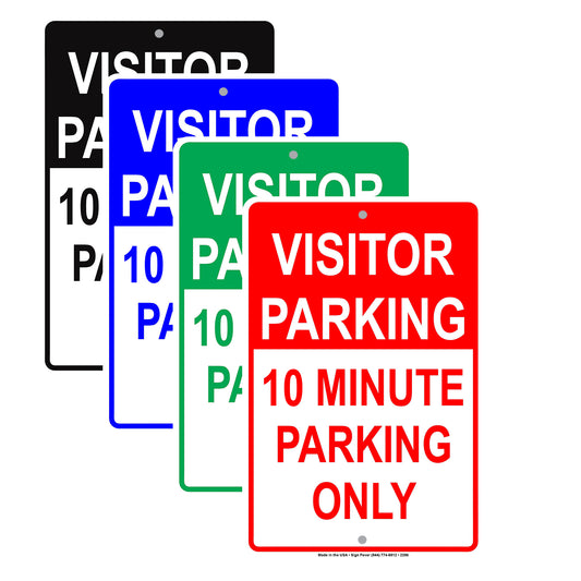 Visitor Parking Only Reserved Spot Time Limit Alert Caution Warning Notice Aluminum