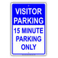 Visitor Time Limit Parking Only Sign