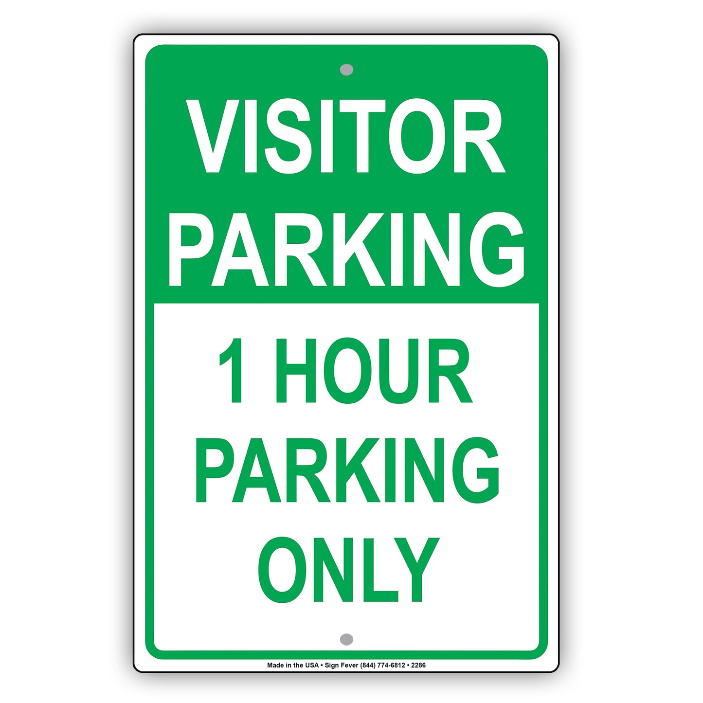 Visitor Time Limit Parking Only Sign