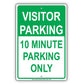 Visitor Time Limit Parking Only Sign
