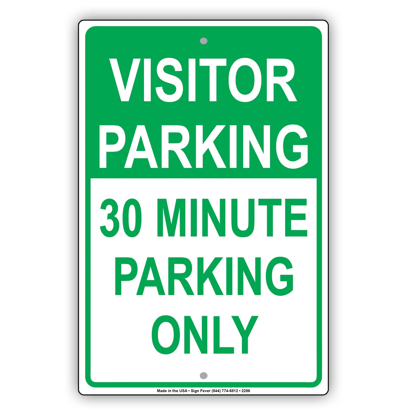 Visitor Time Limit Parking Only Sign