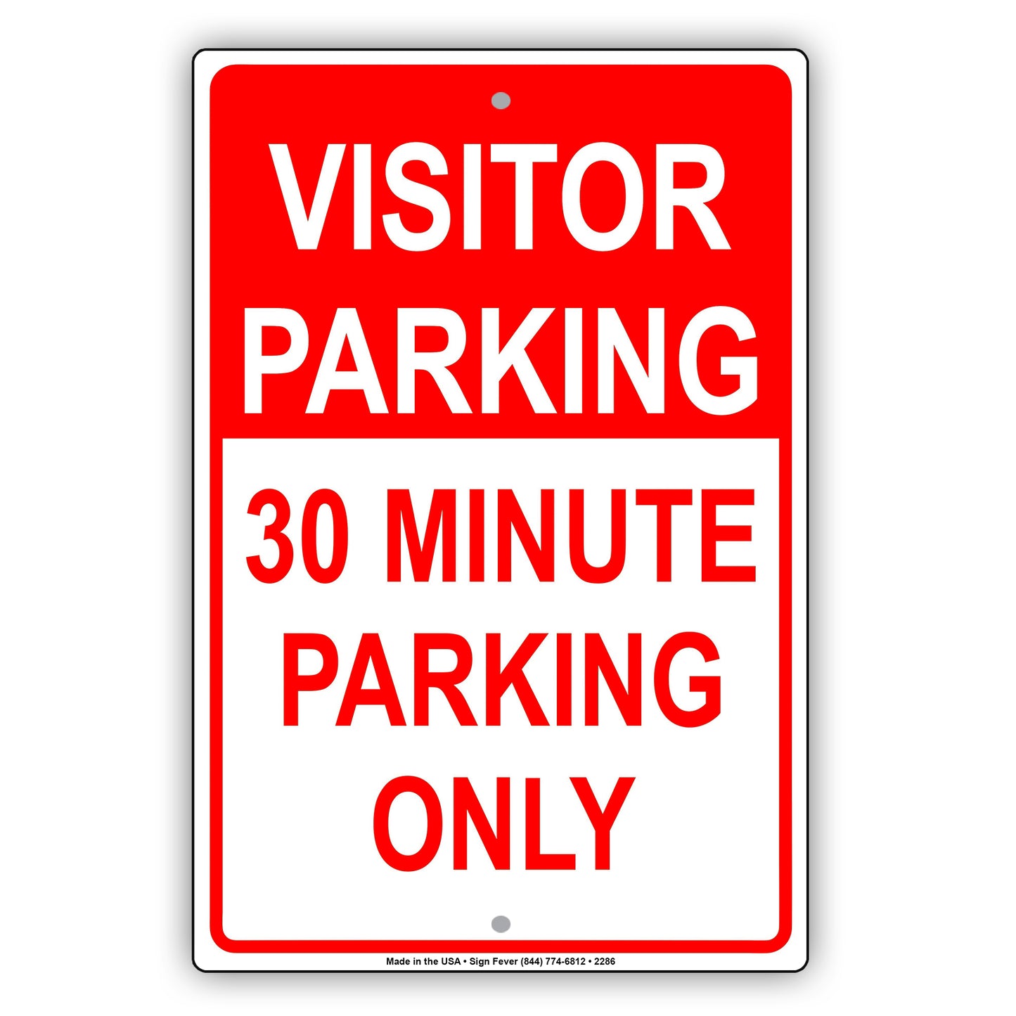 Visitor Time Limit Parking Only Sign
