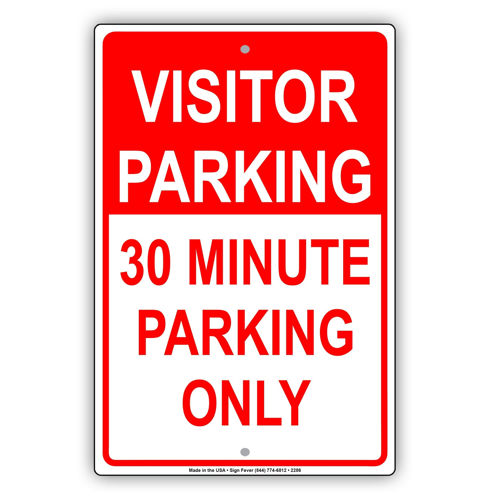 Visitor Time Limit Parking Only Sign