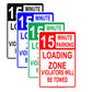 Loading Zone Parking Violators Will Be Towed Reserved Time Limit Alert Caution Warning Aluminum